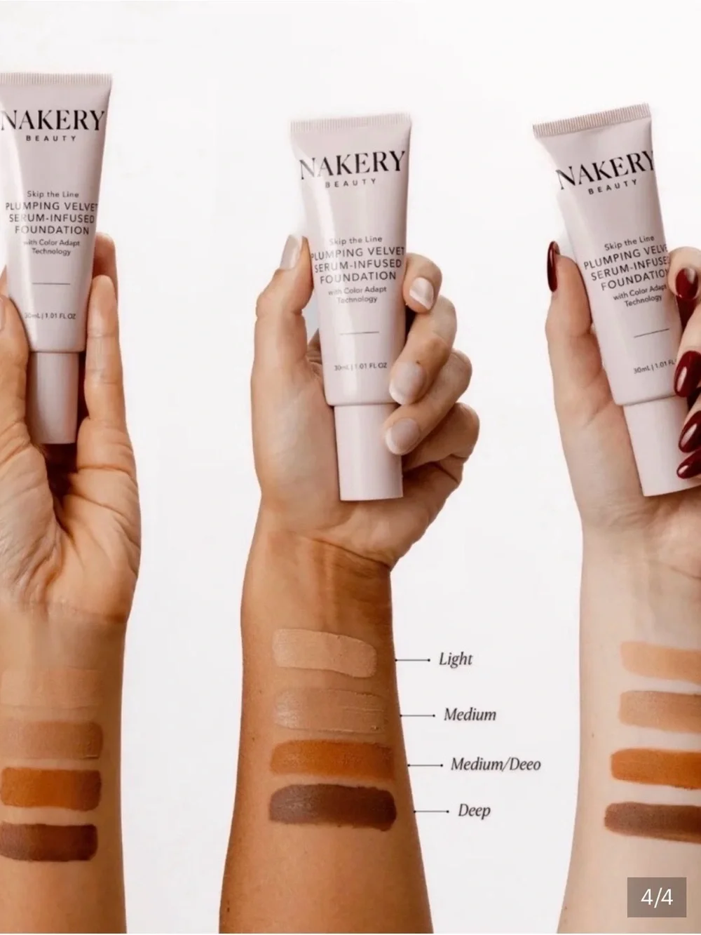 Nakery Beauty Plumping Velvet Serum-Infused Foundation — medium